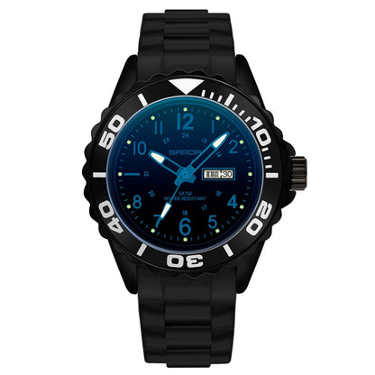 SANDA 1053 Montre électronique étanche à double affichage avec bracelet en TPU pour femmes