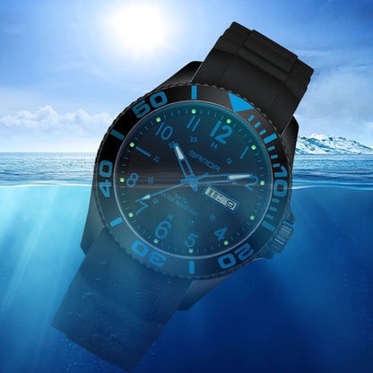 SANDA 1053 Montre électronique étanche à double affichage avec bracelet en TPU pour femmes