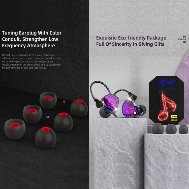 QKZ SK3 3.5mm Sports In-ear Wired HIFI Bass Stereo Sound Earphone with Mic