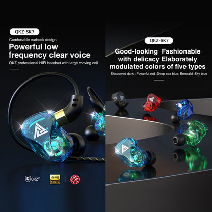 QKZ SK7 3.5mm Sports In-ear Copper Driver Wired HIFI Stereo Earphone with Mic