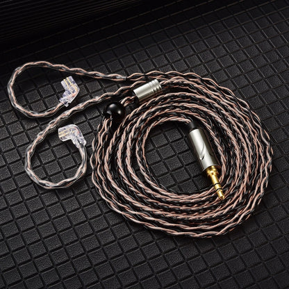 QKZ T1 8 Core TC Silver Plated 3.5mm 0.75mm 2PIN HIFI Earphone Update Cable
