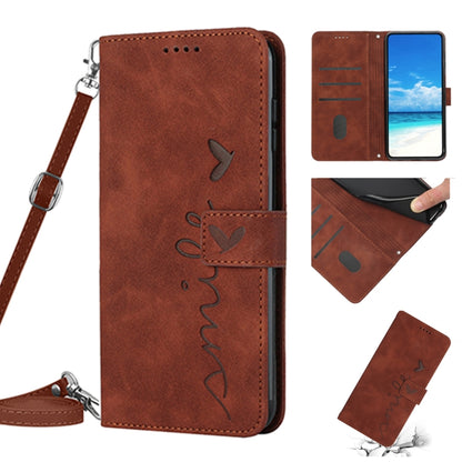 Skin Feel Heart Pattern Leather Phone Case With Lanyard, For Tecno Camon 17P/17 Pro, For Tecno Camon 18, For Tecno Camon 18 Premier, For Tecno Pop 5 LTE, For Tecno Pova 2, For Tecno Pova Neo, For Tecno Spark 6 Go/Go 2020, For Tecno Spark 7/7T          ...