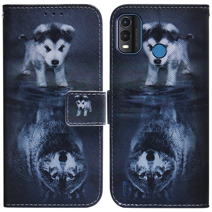 Coloured Drawing Leather Phone Case, For Nokia G11 Plus, For OPPO A57 2022 4G