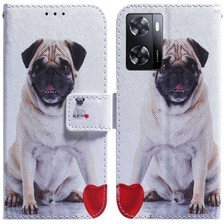 Coloured Drawing Leather Phone Case, For Nokia G11 Plus, For OPPO A57 2022 4G