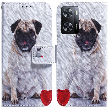 Coloured Drawing Leather Phone Case, For Nokia G11 Plus, For OPPO A57 2022 4G