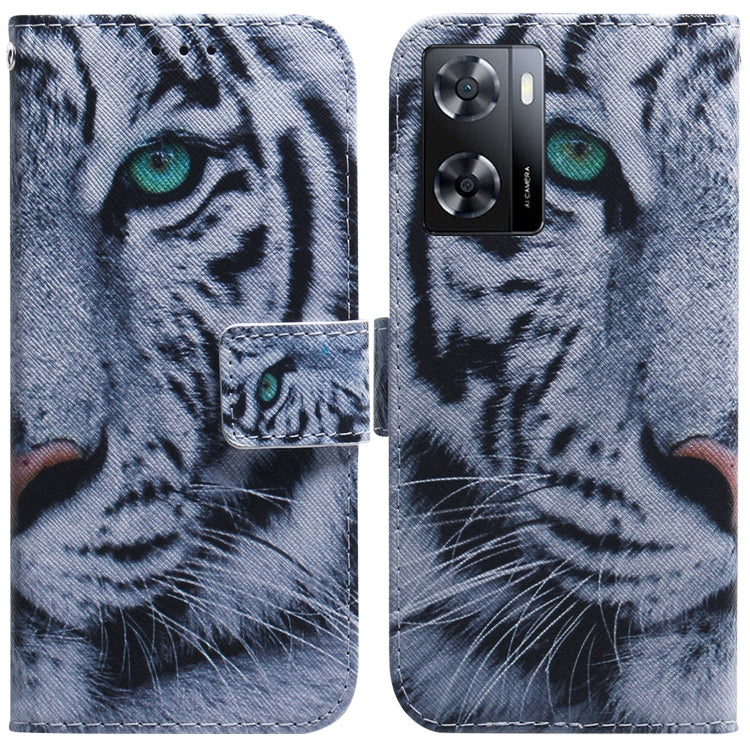 Coloured Drawing Leather Phone Case, For Nokia G11 Plus, For OPPO A57 2022 4G