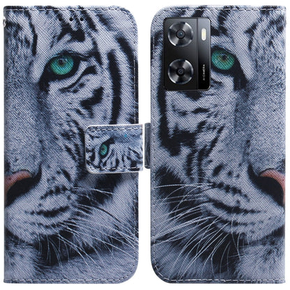 Coloured Drawing Leather Phone Case, For Nokia G11 Plus, For OPPO A57 2022 4G