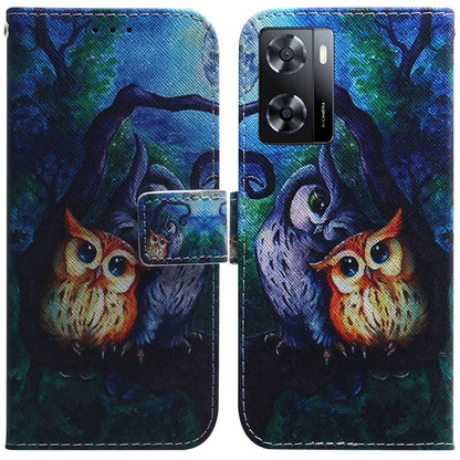 Coloured Drawing Leather Phone Case, For Nokia G11 Plus, For OPPO A57 2022 4G