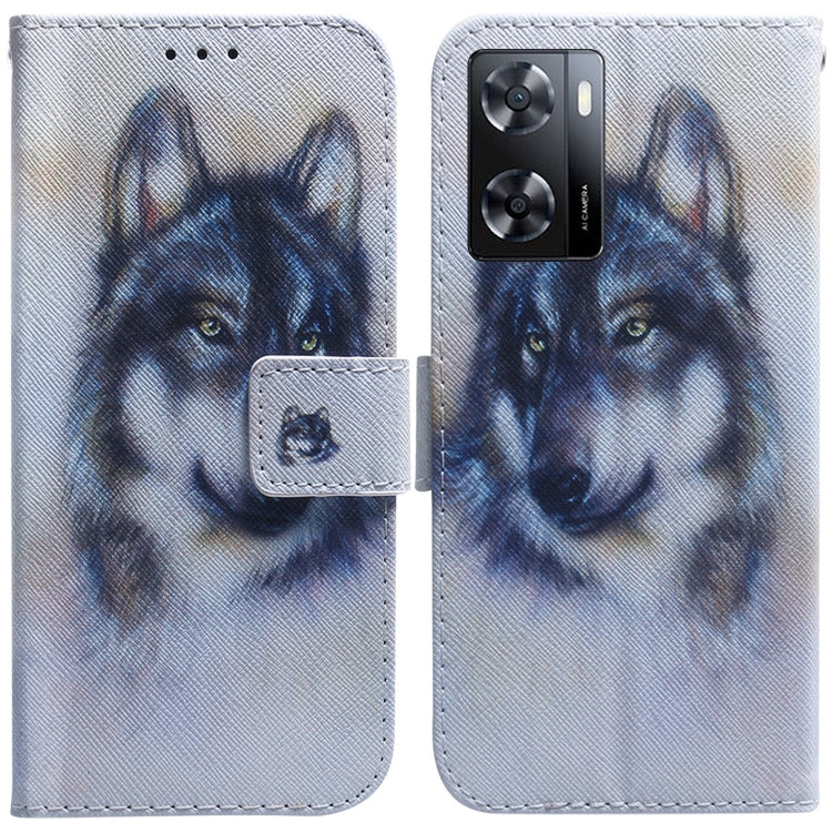 Coloured Drawing Leather Phone Case, For Nokia G11 Plus, For OPPO A57 2022 4G