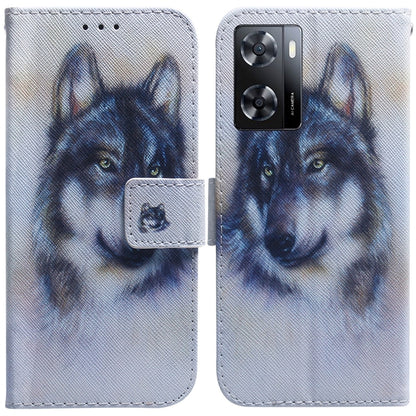 Coloured Drawing Leather Phone Case, For Nokia G11 Plus, For OPPO A57 2022 4G