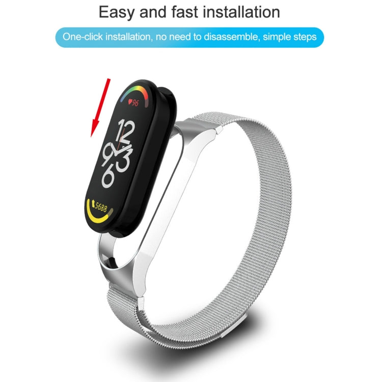 Milanese Metal Watch Band, For Xiaomi Mi Band 7