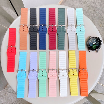 Universal Single Color Silicone Watch Band, 18mm, 20mm, 22mm