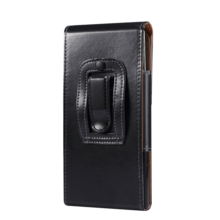Men Glossy Texture Leather Portable Mobile Phone Waist Bag for 6.9 inch or below, 6.9 inch Glossy Texture