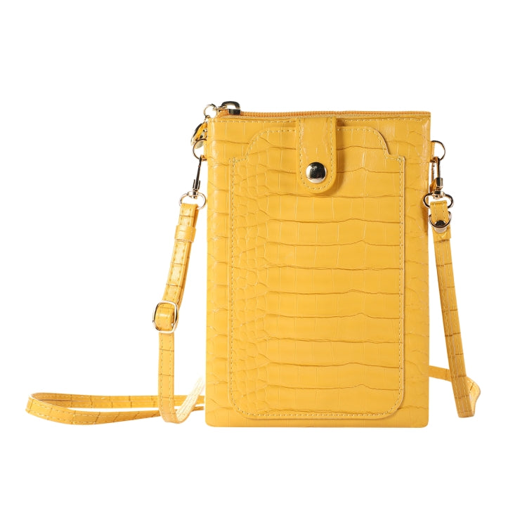 Stone Texture Card Holder Mobile Phone Bag, with Short Strap, with Long Strap, Zipper with Long Strap