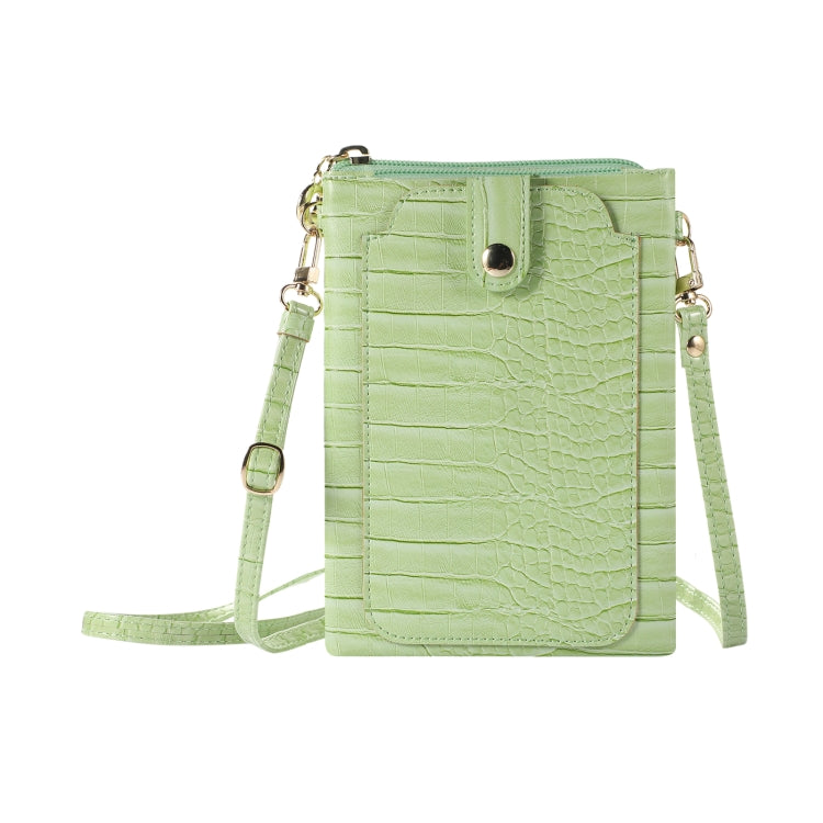 Stone Texture Card Holder Mobile Phone Bag, with Short Strap, with Long Strap, Zipper with Long Strap