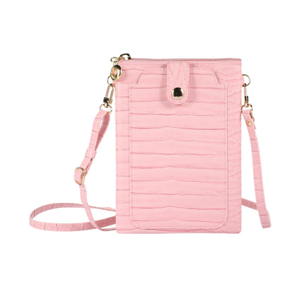 Stone Texture Card Holder Mobile Phone Bag, with Short Strap, with Long Strap, Zipper with Long Strap