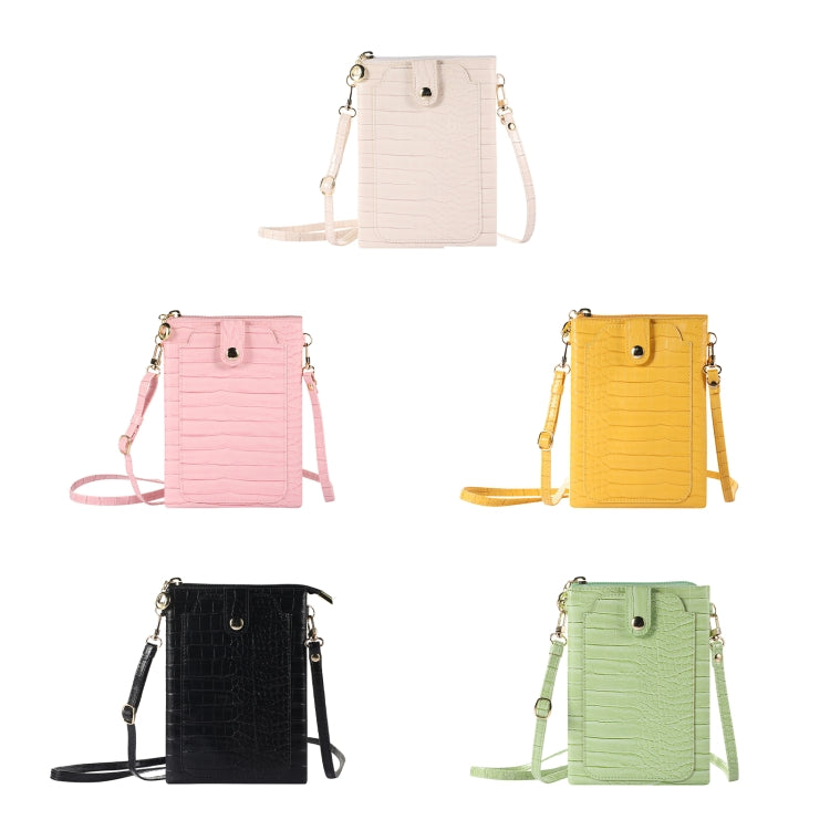 Stone Texture Card Holder Mobile Phone Bag, with Short Strap, with Long Strap, Zipper with Long Strap