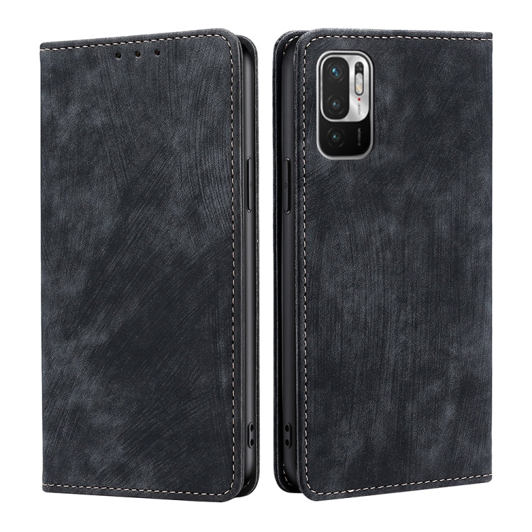RFID Anti-theft Brush Magnetic Leather Phone Case, For Xiaomi Redmi Note 10 JE  Japan, For Xiaomi 12, For Xiaomi 12S Ultra, For Xiaomi Poco C40, For Xiaomi Poco M4 5G, For OnePlus Nord CE 2 5G