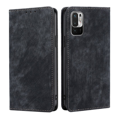 RFID Anti-theft Brush Magnetic Leather Phone Case, For Xiaomi Redmi Note 10 JE  Japan, For Xiaomi 12, For Xiaomi 12S Ultra, For Xiaomi Poco C40, For Xiaomi Poco M4 5G, For OnePlus Nord CE 2 5G