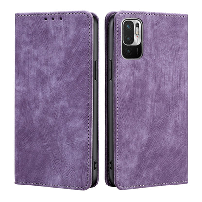 RFID Anti-theft Brush Magnetic Leather Phone Case, For Xiaomi Redmi Note 10 JE  Japan, For Xiaomi 12, For Xiaomi 12S Ultra, For Xiaomi Poco C40, For Xiaomi Poco M4 5G, For OnePlus Nord CE 2 5G