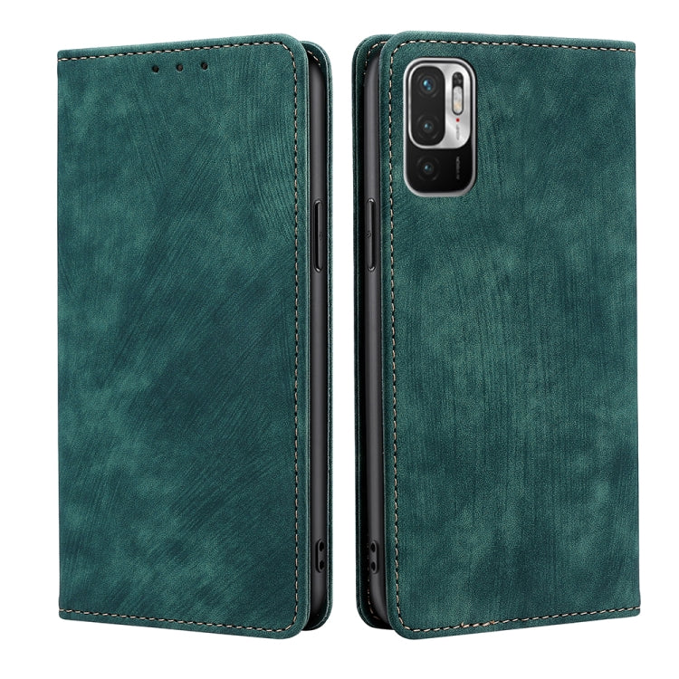 RFID Anti-theft Brush Magnetic Leather Phone Case, For Xiaomi Redmi Note 10 JE  Japan, For Xiaomi 12, For Xiaomi 12S Ultra, For Xiaomi Poco C40, For Xiaomi Poco M4 5G, For OnePlus Nord CE 2 5G