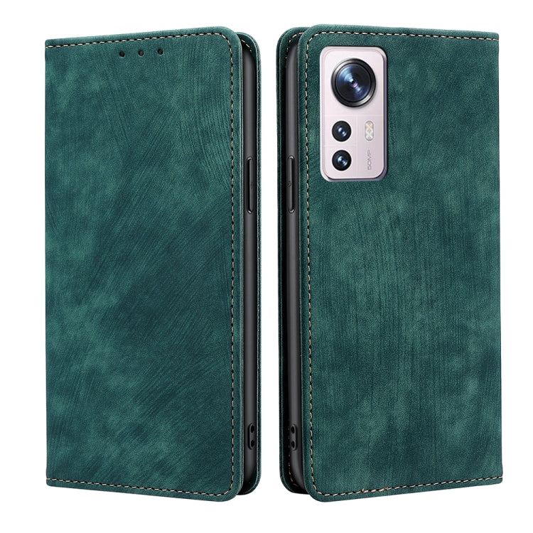 RFID Anti-theft Brush Magnetic Leather Phone Case, For Xiaomi Redmi Note 10 JE  Japan, For Xiaomi 12, For Xiaomi 12S Ultra, For Xiaomi Poco C40, For Xiaomi Poco M4 5G, For OnePlus Nord CE 2 5G