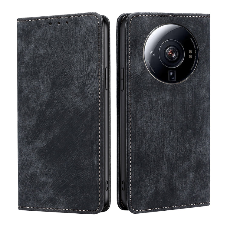 RFID Anti-theft Brush Magnetic Leather Phone Case, For Xiaomi Redmi Note 10 JE  Japan, For Xiaomi 12, For Xiaomi 12S Ultra, For Xiaomi Poco C40, For Xiaomi Poco M4 5G, For OnePlus Nord CE 2 5G