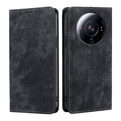 RFID Anti-theft Brush Magnetic Leather Phone Case, For Xiaomi Redmi Note 10 JE  Japan, For Xiaomi 12, For Xiaomi 12S Ultra, For Xiaomi Poco C40, For Xiaomi Poco M4 5G, For OnePlus Nord CE 2 5G