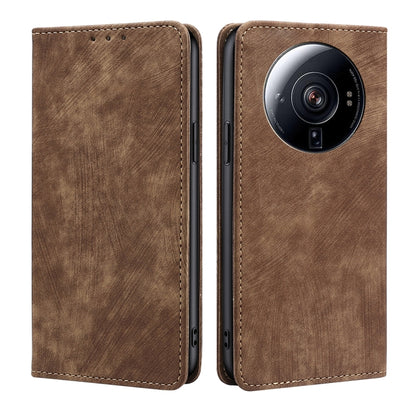 RFID Anti-theft Brush Magnetic Leather Phone Case, For Xiaomi Redmi Note 10 JE  Japan, For Xiaomi 12, For Xiaomi 12S Ultra, For Xiaomi Poco C40, For Xiaomi Poco M4 5G, For OnePlus Nord CE 2 5G