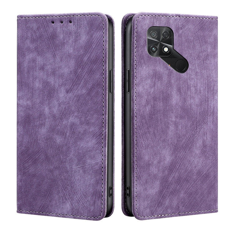 RFID Anti-theft Brush Magnetic Leather Phone Case, For Xiaomi Redmi Note 10 JE  Japan, For Xiaomi 12, For Xiaomi 12S Ultra, For Xiaomi Poco C40, For Xiaomi Poco M4 5G, For OnePlus Nord CE 2 5G