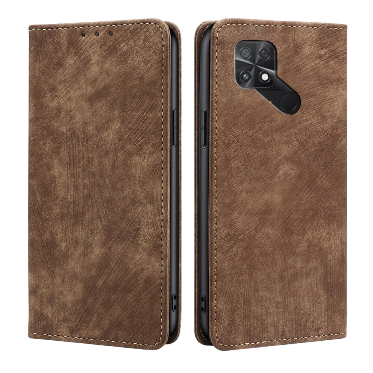 RFID Anti-theft Brush Magnetic Leather Phone Case, For Xiaomi Redmi Note 10 JE  Japan, For Xiaomi 12, For Xiaomi 12S Ultra, For Xiaomi Poco C40, For Xiaomi Poco M4 5G, For OnePlus Nord CE 2 5G