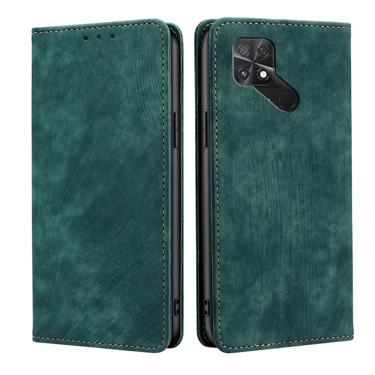 RFID Anti-theft Brush Magnetic Leather Phone Case, For Xiaomi Redmi Note 10 JE  Japan, For Xiaomi 12, For Xiaomi 12S Ultra, For Xiaomi Poco C40, For Xiaomi Poco M4 5G, For OnePlus Nord CE 2 5G