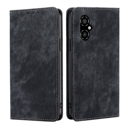 RFID Anti-theft Brush Magnetic Leather Phone Case, For Xiaomi Redmi Note 10 JE  Japan, For Xiaomi 12, For Xiaomi 12S Ultra, For Xiaomi Poco C40, For Xiaomi Poco M4 5G, For OnePlus Nord CE 2 5G