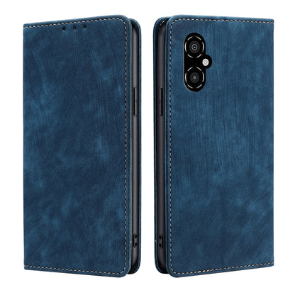 RFID Anti-theft Brush Magnetic Leather Phone Case, For Xiaomi Redmi Note 10 JE  Japan, For Xiaomi 12, For Xiaomi 12S Ultra, For Xiaomi Poco C40, For Xiaomi Poco M4 5G, For OnePlus Nord CE 2 5G