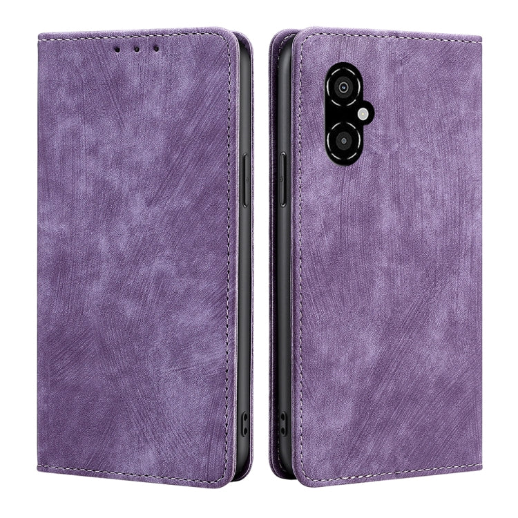 RFID Anti-theft Brush Magnetic Leather Phone Case, For Xiaomi Redmi Note 10 JE  Japan, For Xiaomi 12, For Xiaomi 12S Ultra, For Xiaomi Poco C40, For Xiaomi Poco M4 5G, For OnePlus Nord CE 2 5G
