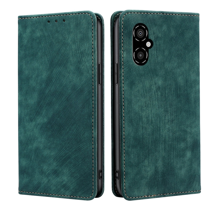 RFID Anti-theft Brush Magnetic Leather Phone Case, For Xiaomi Redmi Note 10 JE  Japan, For Xiaomi 12, For Xiaomi 12S Ultra, For Xiaomi Poco C40, For Xiaomi Poco M4 5G, For OnePlus Nord CE 2 5G
