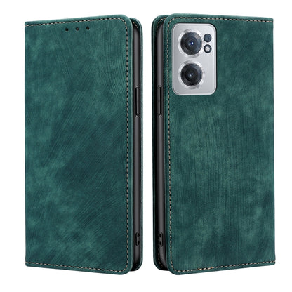RFID Anti-theft Brush Magnetic Leather Phone Case, For Xiaomi Redmi Note 10 JE  Japan, For Xiaomi 12, For Xiaomi 12S Ultra, For Xiaomi Poco C40, For Xiaomi Poco M4 5G, For OnePlus Nord CE 2 5G