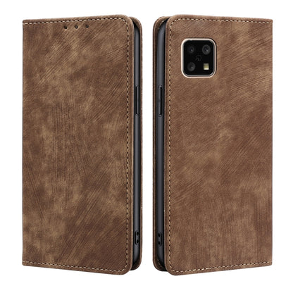 RFID Anti-theft Brush Magnetic Leather Phone Case, For TCL 30 5G/30+ 5G, For TCL 30V 5G/T781S, For Alcatel 1B 2022, For Infinix Hot 11/X662, For Infinix Smart 6, For Tecno Spark 6 GO, For Blackview A95, For Sharp Aquos Sense 4 4G/ Sense 4 5G           ...