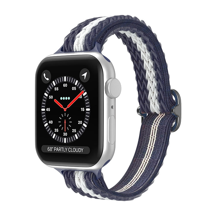 Wave Small Waist Nylon Watch Band For Apple Watch Series, 7 45mm / 6&SE&5&4 44mm / 3&2&1 42mm, 7 41mm / 6&SE&5&4 40mm / 3&2&1 38mm