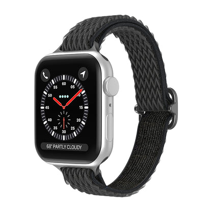 Wave Small Waist Nylon Watch Band For Apple Watch Series, 7 45mm / 6&SE&5&4 44mm / 3&2&1 42mm, 7 41mm / 6&SE&5&4 40mm / 3&2&1 38mm