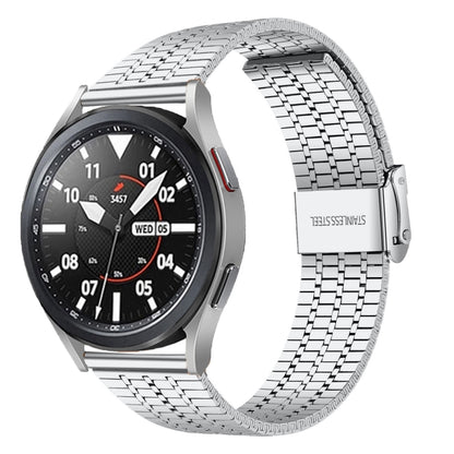 22mm Universal Seven-bead Stainless Steel Watch Band, 22mm