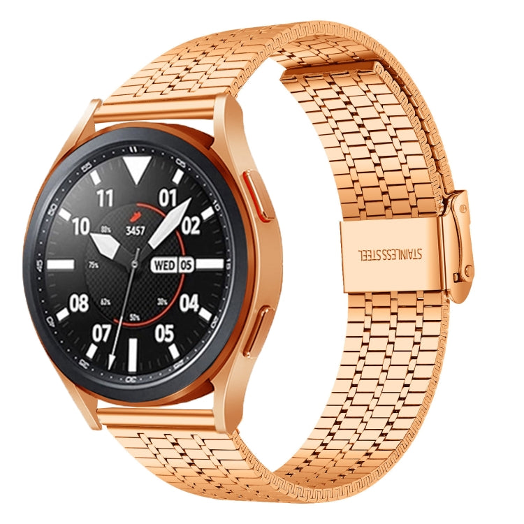 22mm Universal Seven-bead Stainless Steel Watch Band, 22mm