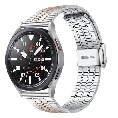 22mm Universal Seven-bead Stainless Steel Watch Band, 22mm