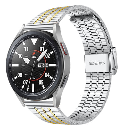 22mm Universal Seven-bead Stainless Steel Watch Band, 22mm