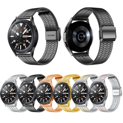22mm Universal Seven-bead Stainless Steel Watch Band, 22mm