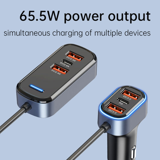 SC05 Chargeur de Voiture Étendu à Charge Rapide 6 en 1 PD / QC3.0 65.5W, SC05