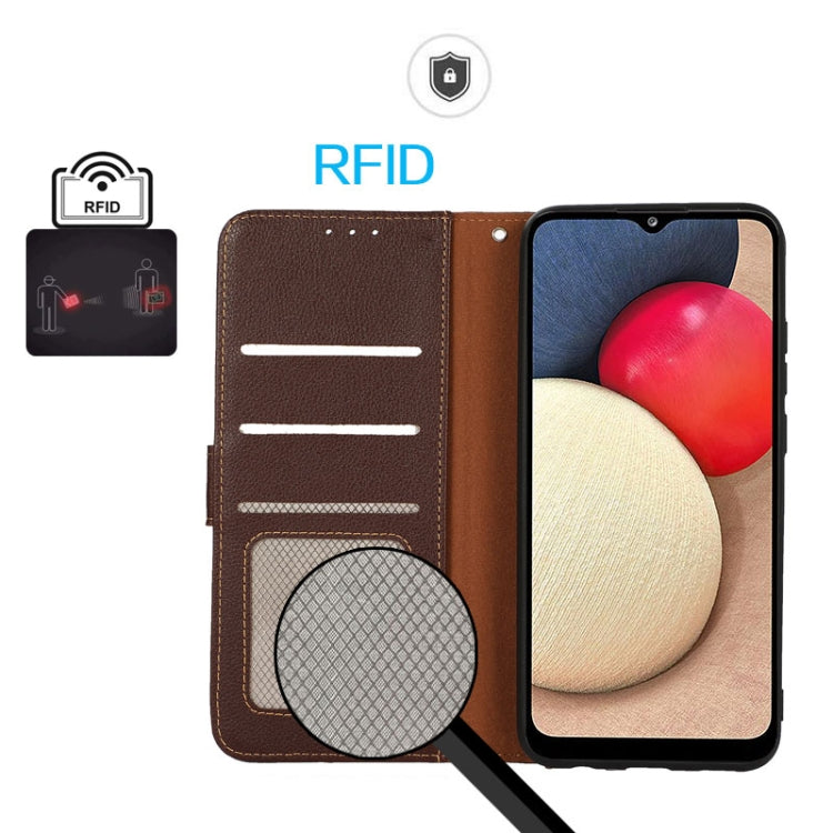KHAZNEH Litchi Texture Leather RFID Phone Case, For Nothing Phone 1