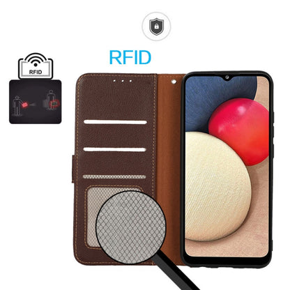 KHAZNEH Litchi Texture Leather RFID Phone Case, For Nothing Phone 1