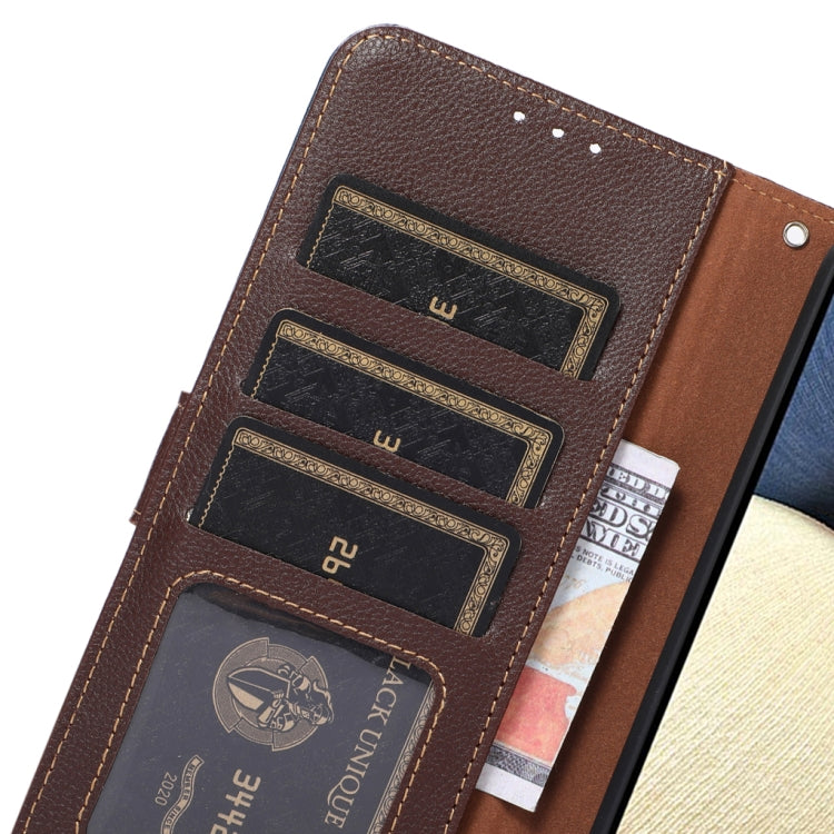 KHAZNEH Litchi Texture Leather RFID Phone Case, For Nothing Phone 1