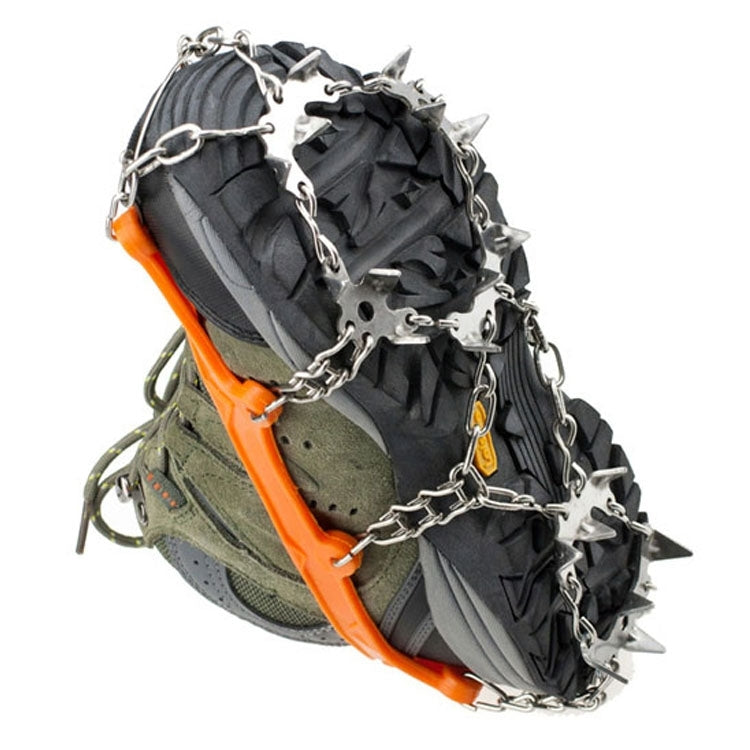 1 paire de crampons antiglisse à 19 dents pour chaussures de randonnée/escalade, 19 dents Taille:L(Noir), 19 dents Taille:L(Orange), 19 dents Taille:XL(Noir), 19 dents Taille:XL(Orange)